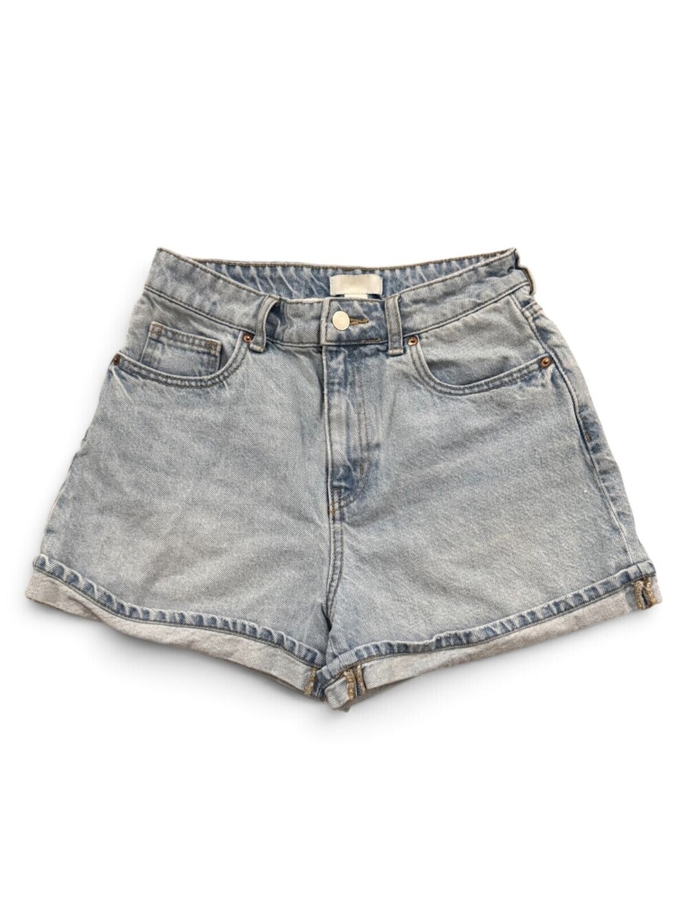 H&M High-Waisted Denim Mom Shorts - Size 4